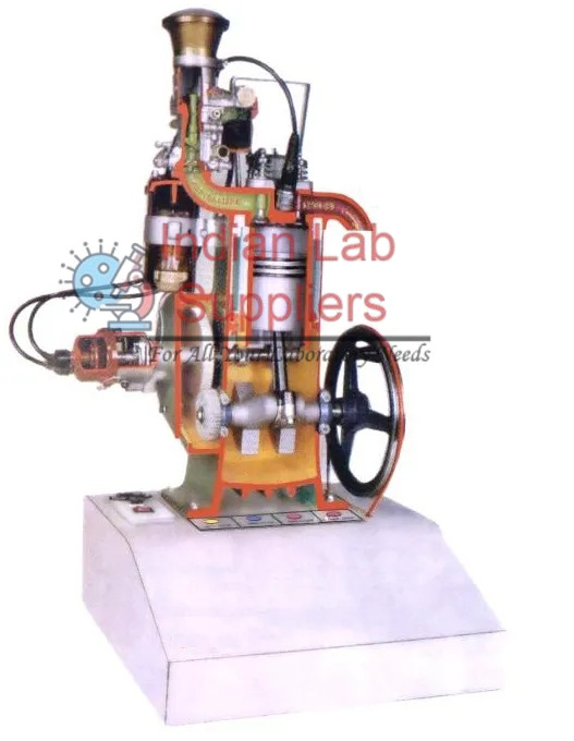 Single Cylinder Four Stroke Petrol Engine, Sectioned